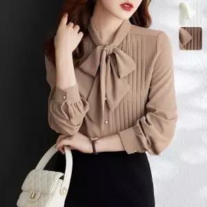 [하프클럽/]코레트 타이 블라우스