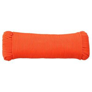 하핑턴 솔리드 브레이드 나일론 로프 3/16인치 250피트 다목적 폴 로필렌 유틸리티 코드 라인 캠핑용 깃대 클라이밍 매듭 오렌지