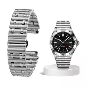 호환  316L 솔리드 메탈 스트랩 브라이틀링 식 타이밍 파인 스테인레스 스틸 시계 슈퍼 오션 시계 밴드 22m