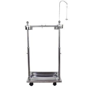 스테인레스 앵무새 놀이터 횟대 65x44x145cm 키우기 조류 횃대