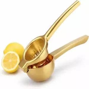 라임과 레몬을 위한 골드 레몬 스퀴저 304 스테인리스 스틸 수동 헤비 듀티 시트러스 프레스 병따개가