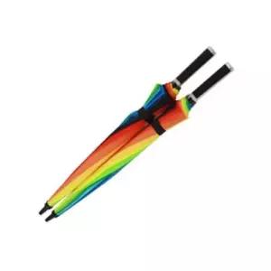 60살 무지개 장우산 14K 골드 컬러 고급 패션 자동 우산