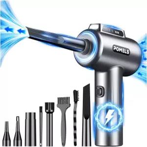 압축 공기 집진기 LED 조명이 장착된 110000RPM 초강력 전기 컴퓨터 키보드 자동차 PS5 실외 및 가정