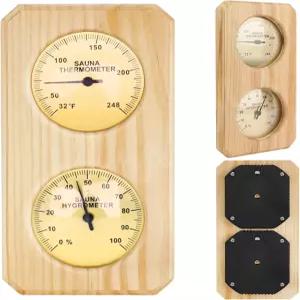 2 in 1 나무 사우나 온도계 및 화씨 습도계 - 객실 스파 호텔 액세서리를 위한 아타르바나 실내