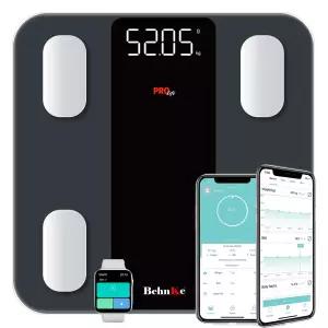 4개의 전극이 있는 BEHNKE 스마트 체중계 ？ 20가지 체성분 측정 지표 높은 정확도의 디지털 BMI 및 체지방