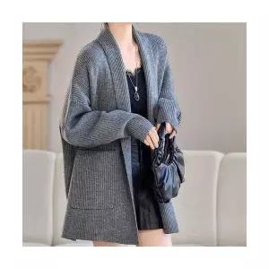 여성 롱 하프 니트 겨울 가을 고급스러움 러블리 카디건 빅사이즈 가디건 코트 다올4