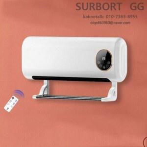 PTC 벽걸이 온풍기 화이트/방수/저소음 겸용 사무실 기계식 욕실 난방기 욕실히터 무타공