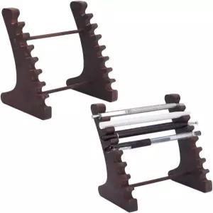 OLYCRAFT 2 세트 우드 펜 홀더 스탠드 8 슬롯 디스플레이 블랙 메이크업 브러시 눈썹 수평 랙 정리기 -