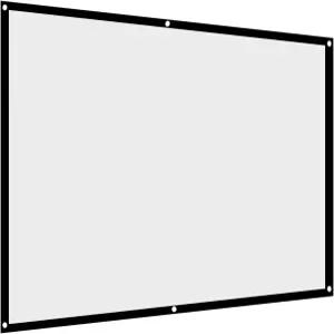 프로젝션 스크린 실내 실외 프로젝터 커튼 16 9 두께의 휴대용 흰색 40~120인치 폴리에스터 주름