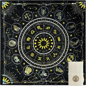 카나 타로 카드 천 벨벳 및 가방 제단 별자리 매트