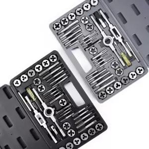 SAE 및 메트릭 탭 앤 다이 세트 80 PCS NC NF NPT/Metric M3-M12 외부 내부 스레드 생성 수리용 마스터