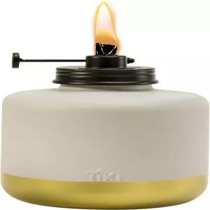 TIKI 브랜드 1118023 야외 마당 파티오 및 데크용 조절식 화염 유리 리필 가능한 보티브 테이블 상단 토치