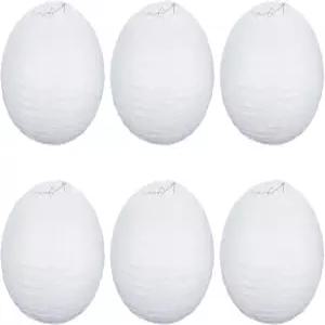 파티킬 12인치 종이 랜턴 웨딩 홈 파티 페스티벌 축하용 6팩 원형 접이식 행잉 램프 그늘막 화이트