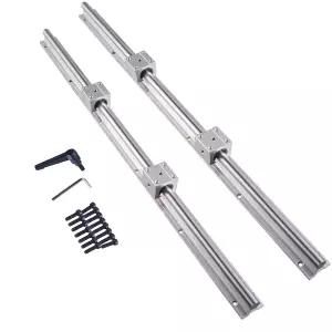 CHUANGNG 선형 레일 SBR12 400mm 2PCS 자동화 기계 DIY CNC 라우터 선반 밀을 위한 4PCS SBR12U 블록