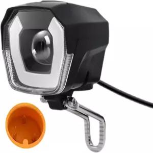 야간 주행을 위한 전기 자전거 헤드라이트 3핀 남성 커넥터 LED 전면 조명 24V 36V 48V 52V 방수 초밝은