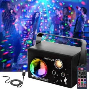 엠슬리 파티 라이트 디제이 디스코 볼 레드/그린 사운드 활성화 홈 실내 룸 댄스 노래방 클럽 쇼 바