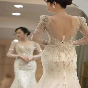 비즈 웨딩 드레스 빅사이즈 촬영 리마인드 셀프 화려한 본식