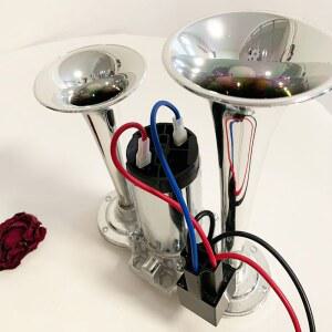 150DB 초강력 자동차 전기 듀얼 트럼펫 혼 12V 24V 에어 혼 스피커 (자동차, SUV, 차량, 보트, 기차, 오토바이, RV, 트럭용)