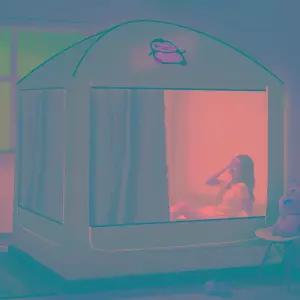 실내난방텐트 싱글 킹 패밀리 패브릭 침대 난방텐트 방한 사각