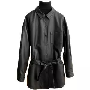 베지터블 셔츠 자켓 양가죽 루즈핏 양가죽