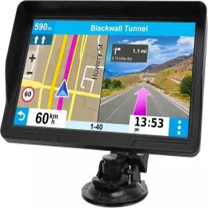 9 차량용 트럭 RV용 GPS 내비게이터 2026 지도가 있는 내비게이션 무료 평생 업데이트 맞춤형 라우팅 과속