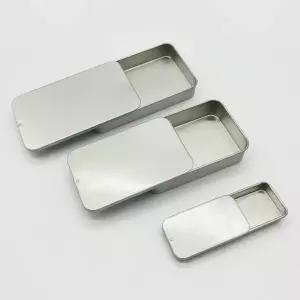 사각 무지 슬라이드 틴케이스 다용도 미니 틴박스