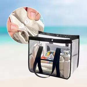 [큰손할인] PVC투명숄더백 비치백 워터파크 바캉스룩 여름 물놀이 대용량 방