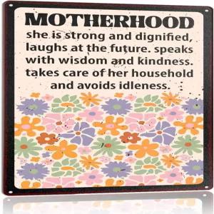 모성 기독교 성경 구절 가정 사무실 장식을 위한 신앙 금속 간판 장식 종교 여성을 선물 엄마