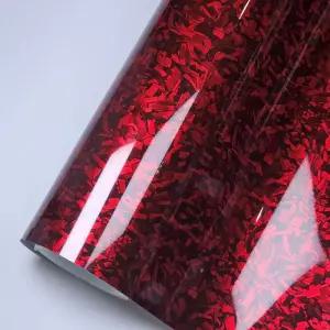 본넷랩핑 광택 블랙 골드 실버 레드 단조 탄소 섬유 비닐 랩 필름 접착제 오토바이 스쿠터 차량용 데칼 포