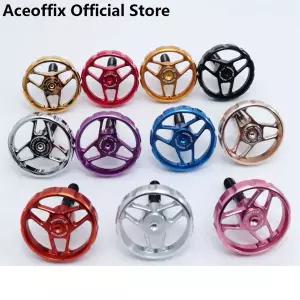 호환  Brompton 50g HCL-7용 전기도금된 Aceoffix 라운드 힌지 클램프 레버 1쌍