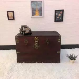 공간박스 수납함 빈티지 원목 인테리어 장식품 상자 보관함