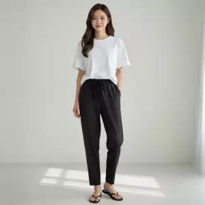 제나 허리밴딩 시원한 쿨 바지 허리밴딩 쿨 여름 부 시원한