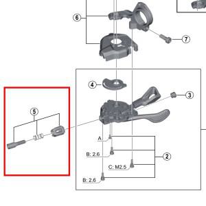 Shimano MTB 시프트 레버 케이블 조정 볼트 유닛 Y03K98030 Y06N98040 Y6PZ98070