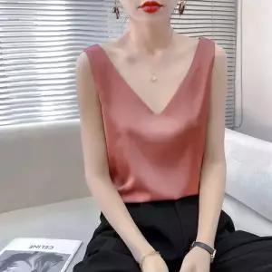 볼사스 여사친 이너 캐주얼 상의 솔리드 나시 브이넥 조끼 ADOR1