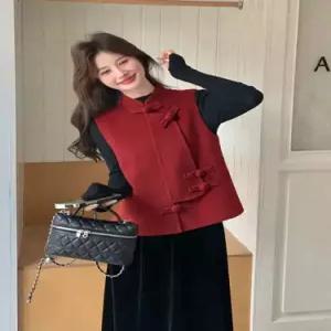 볼사스 캐주얼 여성용 조끼 상의 나시 버클 ADOR1