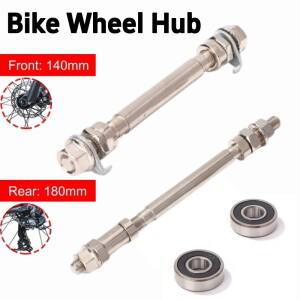 2개의 베어링이 있는 자전거 전방 후방 휠 허브 축 스핀들 시프트 샤프트 레버