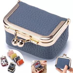 정품 가죽 미니 주얼리 박스 빈티지에서 영감을 받은 여행용 정리함 키스 락 여성용 컴팩트 링 귀걸이 반지