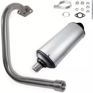 JMCHstore 퍼포먼스 롱 배기 파이프 머플러 (Coleman BT200X CT200U EX KT196 196 미니 바이크 고 카트