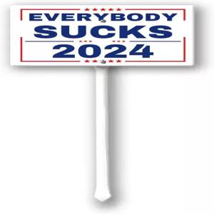 모두가 스테이크 8 X 12 인치로 2024 야드 표지판을 빨아들입니다