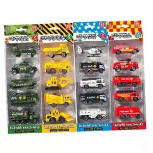 어린이 미니 자동차 세트 경찰차 소방차 구급차 특수차량 모형 완구 유아 남아