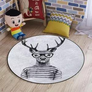 앤틀러 오피스 홈 체어 매트 게이밍 컴퓨터 롤링 원형 의자 쿠션 미끄럼 방지 로우 파일 하드우드 바닥