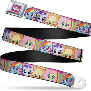 마이 리틀 포니 벨트 안전벨트 버클 포 클로즈업 페이스 핑크 멀티 컬러