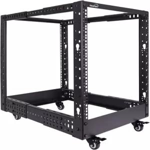 NavePoint 4포스트 오픈 프레임 랙 19인치 표준 조절 가능한 2240인치 정사각형 구멍/케이지 너트 부모형