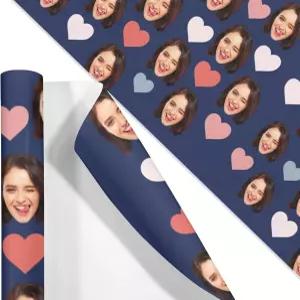 맞춤 포장지 사진 생일 재미있는 얼굴 선물 어른용