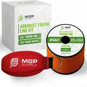 MGP 서플라이 식목업자 던지기 라인 키트 15온스 무게 및 166피트 로프 100 폴리에스터 초슬림 나무 등반을