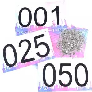 트라이원더 레이스 비브 안전핀 장착 러닝 넘버 마라톤 러너스 이벤트 스포츠 경기용 타이벡 대형 4 x7