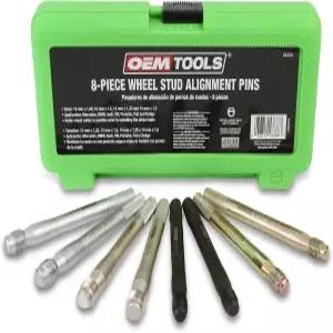 OEMTOOLS 24233 휠 스터드 정렬 키트 안전한 도구 외제 및 국산 차량용 행거 색상 코드 장착 8피스 세트