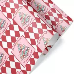 귀여운 책 크리스마스 트리 포장지 독자 선물 도서관 학교 교실 오 노래 홀리데이 장식 6피트 x 30인치 롤