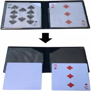 AIMOFAMAG 광학 지갑 카드 매직 트릭 마술사를 위한 클로즈업 스트리트 기믹 소품 성인과 청소년을