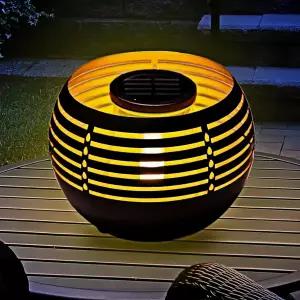 태양광 깜빡이는 불꽃 랜턴 u2013 방수 금속 테이블 램프 내구성 있고 스타일리시하며 발코니 파티오 정원